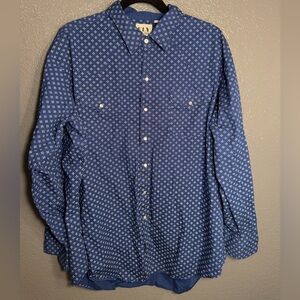 Ely Cattleman Men’s Button Down Western Pearl Snap Long Sleeve Print XXL